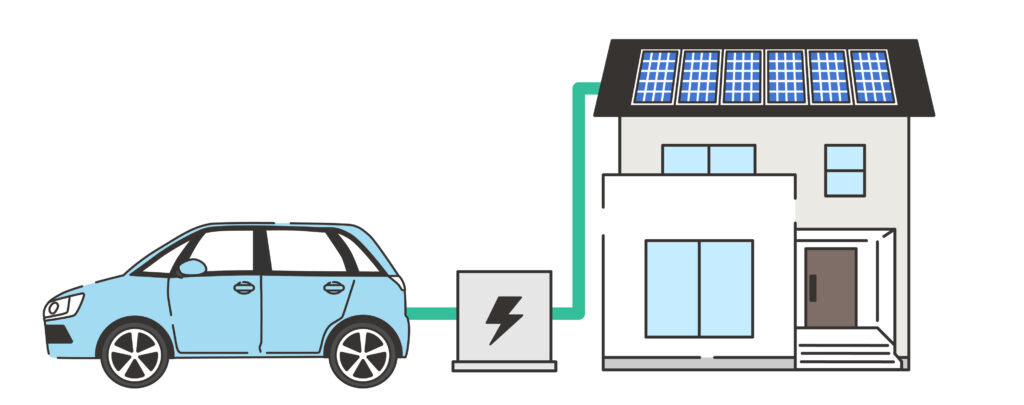 電気自動車と太陽光発電住宅をつなぐV2H