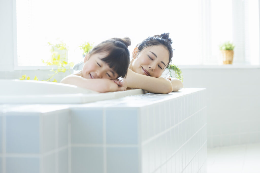 親子で入浴