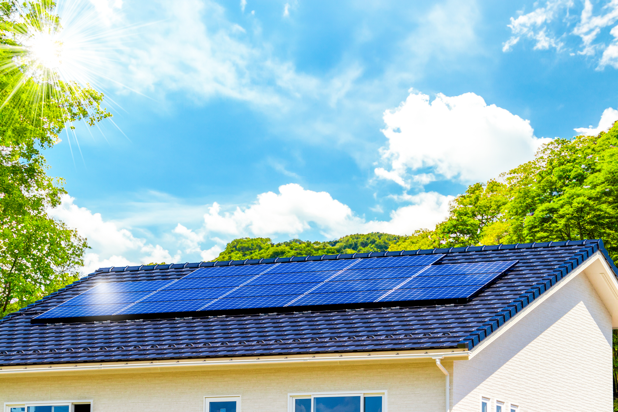 太陽光発電システムのある住宅