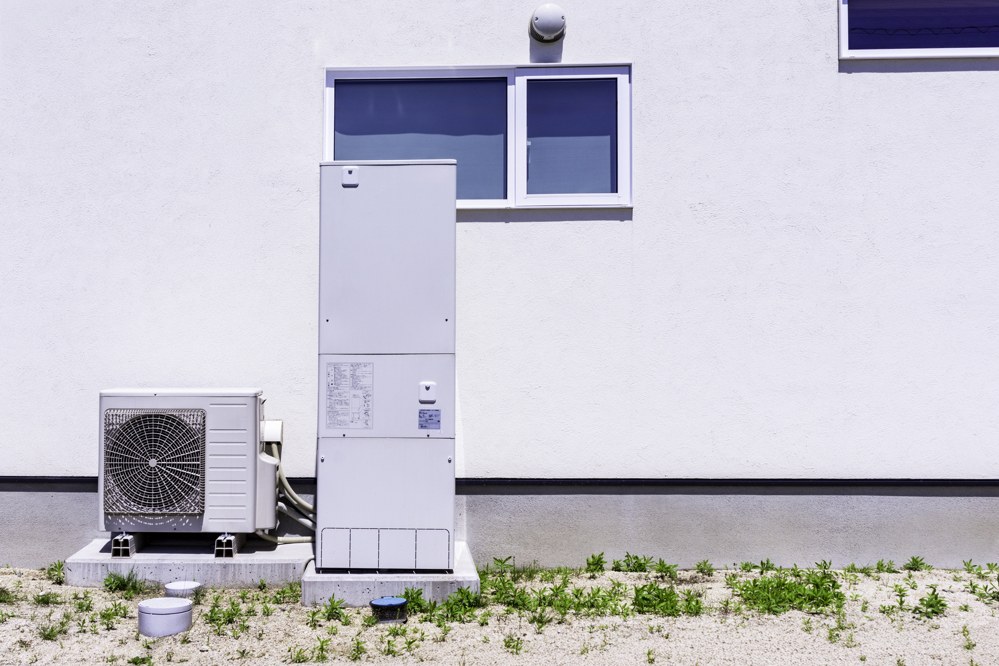 住宅に設置しているエコキュートの様子