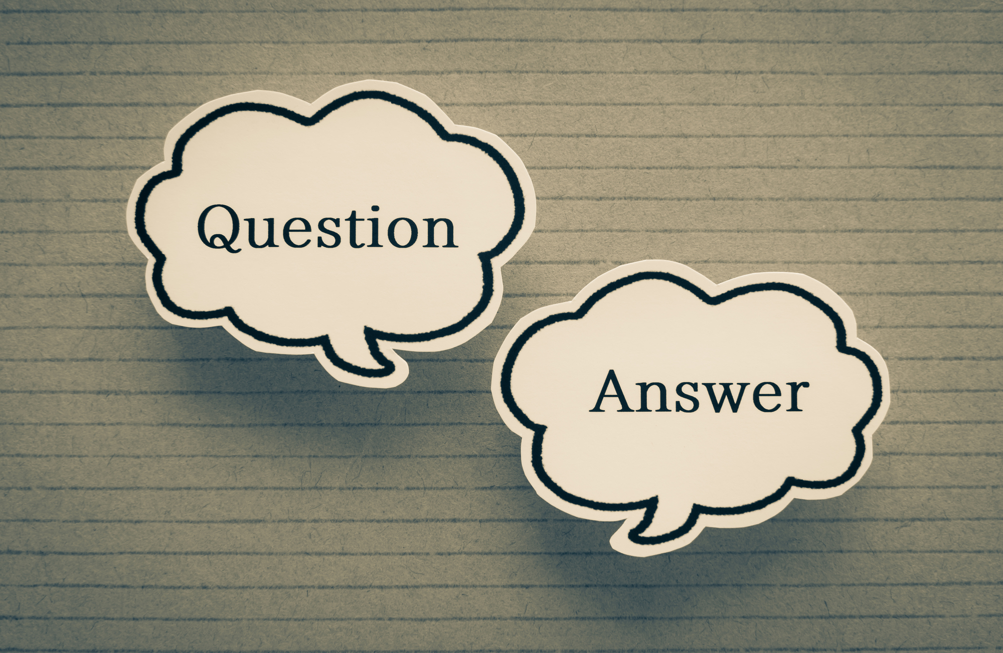 QuestionとAnswerが書かれた吹き出し