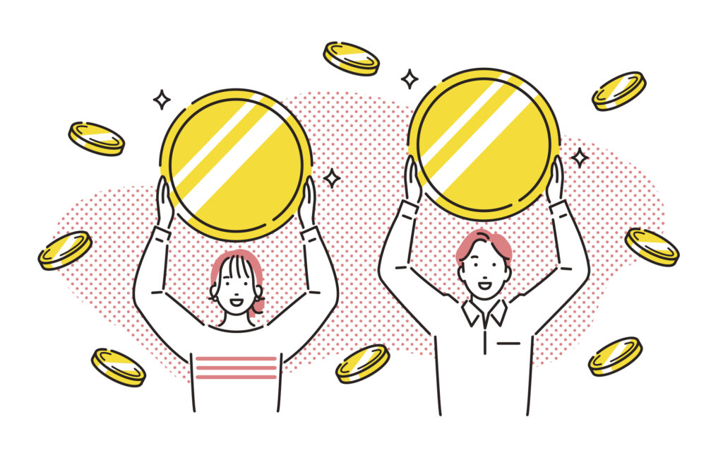 補助金の活用による費用負担の軽減をイメージしたイラスト