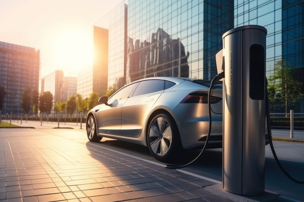 充電中のEV