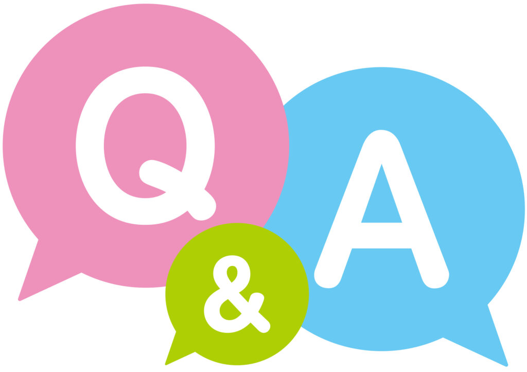 吹き出しに書かれたQ&A