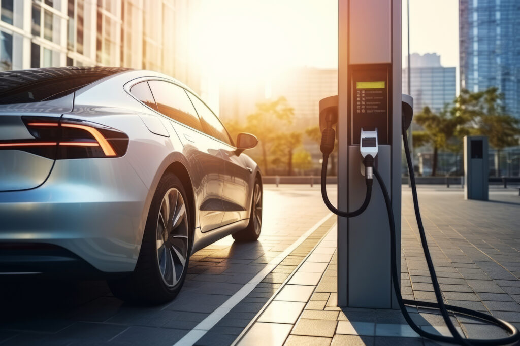 充電をしているEV
